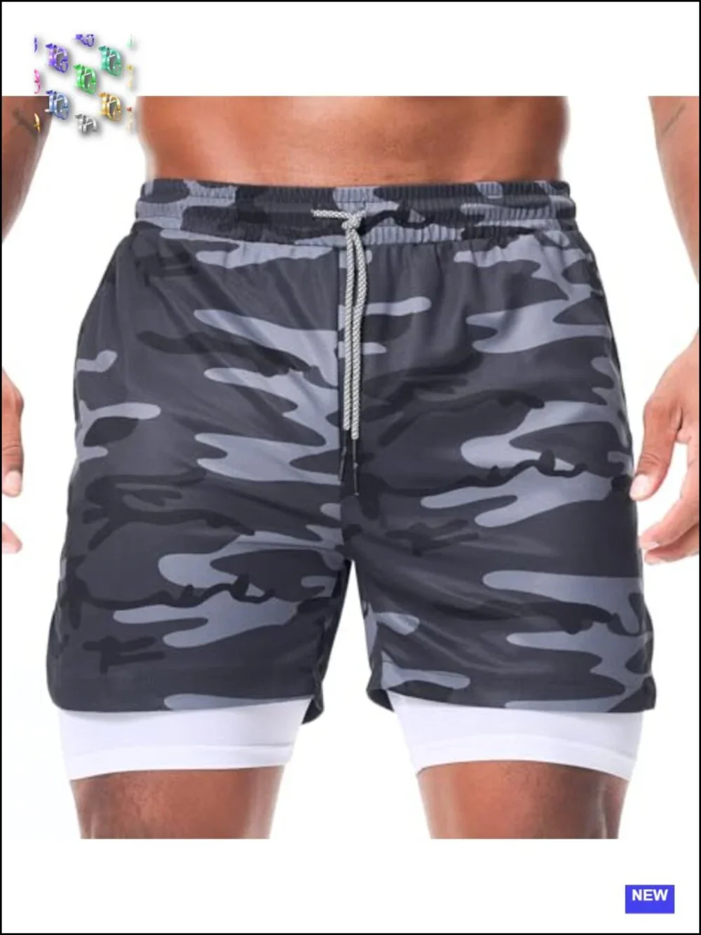Men's 2-in-1 Running Workout Shorts, 7